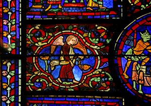 Scena dalla Vita di San Martino, Cattedrale di Chartres da French School